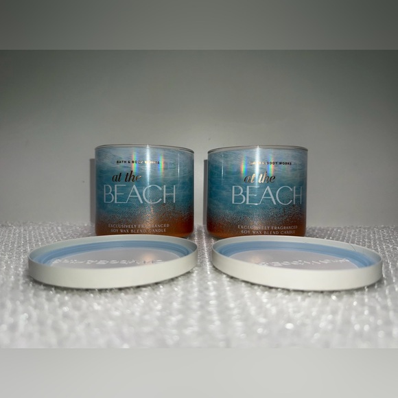 Bath & Body Works Candles Large At The Beach X2 - Picture 7 of 10